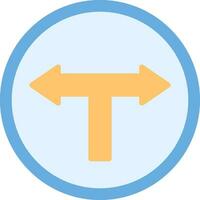 T Junction Vector Icon Design