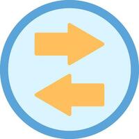Two Way Arrow Vector Icon Design