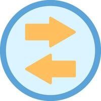 Two Way Arrow Vector Icon Design