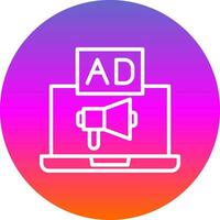 Online Advertising Vector Icon Design