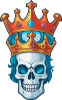 Skull King Mascot Illustration AI Generative png