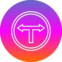 T Junction Vector Icon Design