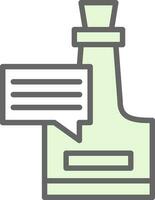 Message In Bottle Vector Icon Design