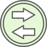 Two Way Arrow Vector Icon Design