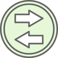 Two Way Arrow Vector Icon Design