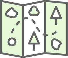 Treasure Map Vector Icon Design
