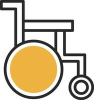 Wheel Chair Vector Icon Design