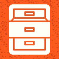 Filing cabinet with open door Vector Icon