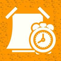 Sticky note with alarm clo Vector Icon