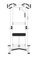 Assisted pullup machine flat monochrome isolated vector object