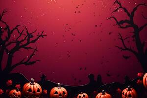 Bright Moon Halloween theme as background. AI Generated. photo