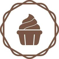 icono de vector de cupcake