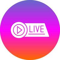 Live Streaming Vector Icon Design