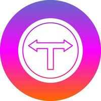T Junction Vector Icon Design
