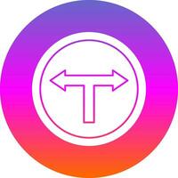 T Junction Vector Icon Design