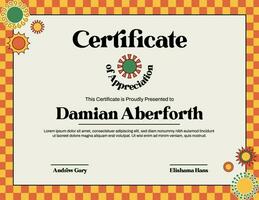 Retro Certificate of Appreciation template