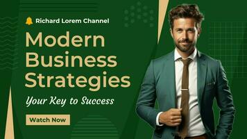 Modern Business Youtube Thumbnail template