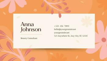 Floral Business Card template