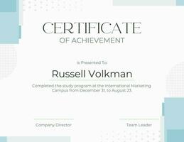 Minimalist Certificate template