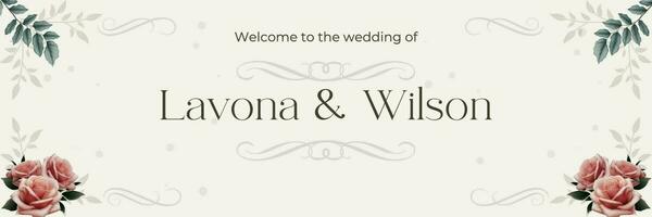 Floral Twitter Banner for Wedding template