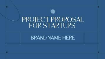 Blue Minimalistic Grid Startup Business Proposal template