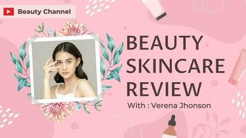 Floral Youtube Thumbnail for Beauty Vloger template