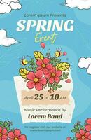 Seasonal Spring Poster template