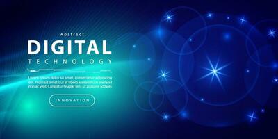 Digital technology speed connect blue green background, cyber nano information, abstract communication, innovation future tech data, internet network connection, Ai big data, line dot illustration vector