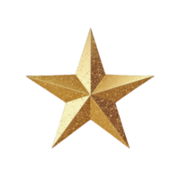 dourado brilhar Estrela isolado png