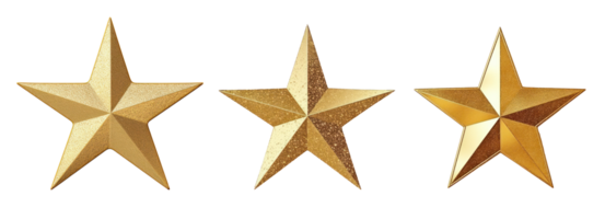 Golden glitter star isolated png