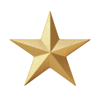 Golden glitter star isolated png