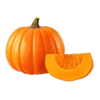 Cut half of pumpking isolated png