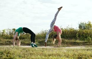 Two girls training photo