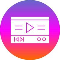 Video Player Vector Icon Design