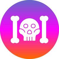 Skull And Bones Vector Icon Design