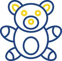 diseño de icono de vector de oso de peluche