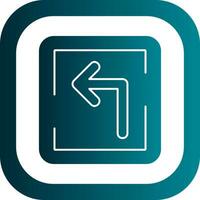 Turn Left Vector Icon Design