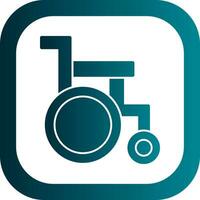 Wheel Chair Vector Icon Design