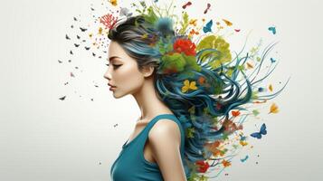 Wellness in mind and body illustration. photo