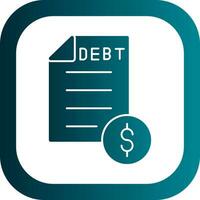 Debt Vector Icon Design