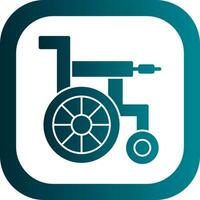 Wheel Chair Vector Icon Design