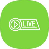 Live Streaming Vector Icon Design