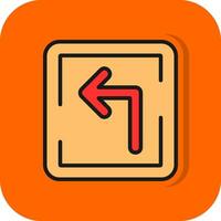 Turn Left Vector Icon Design