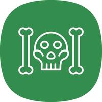 Skull And Bones Vector Icon Design