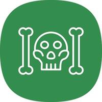 Skull And Bones Vector Icon Design