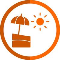 Sun Umbrella  Vector Icon Design