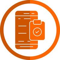 Mobile Check List  Vector Icon Design