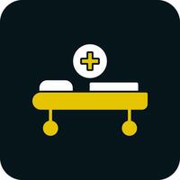 Medical Bed Vector Icon Design