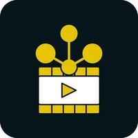 vídeo compartiendo vector icono diseño