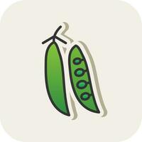 Peas Vector Icon Design